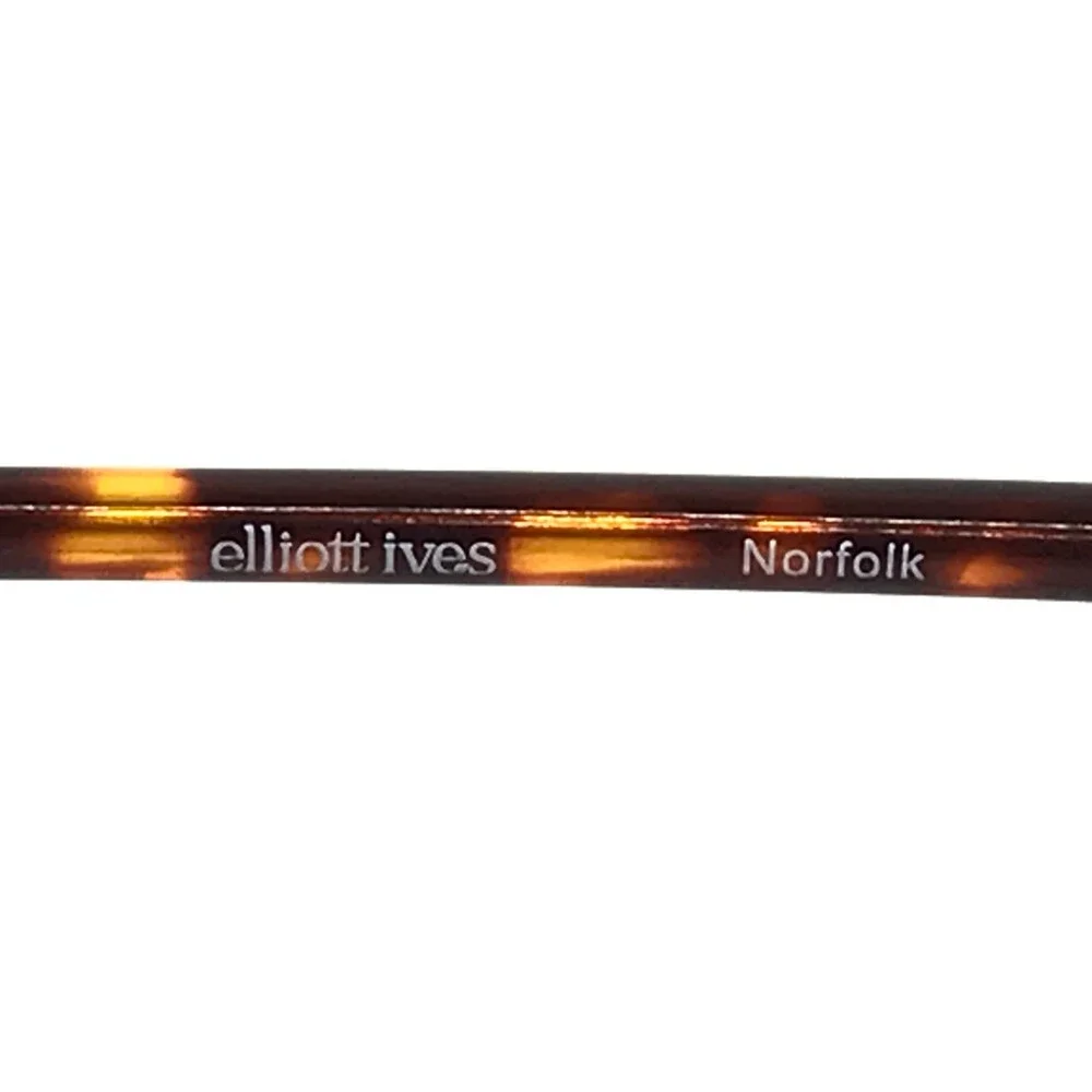 Elliott Ives Eyeglasses Frames Norfolk BK Black Gold Square Full Rim 52-19-145